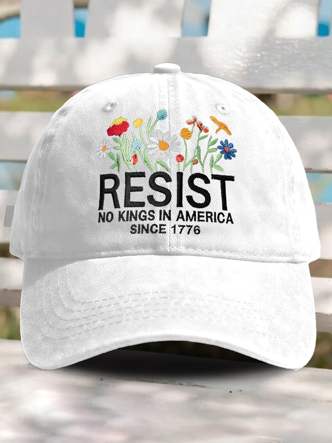 🔥Buy 3 Get 10% Off🔥Retro Resist No Kings In America Since 1776 Print Baseball Cap- Fast Shipping