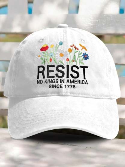 🔥Buy 3 Get 10% Off🔥Retro Resist No Kings In America Since 1776 Print Baseball Cap- Fast Shipping