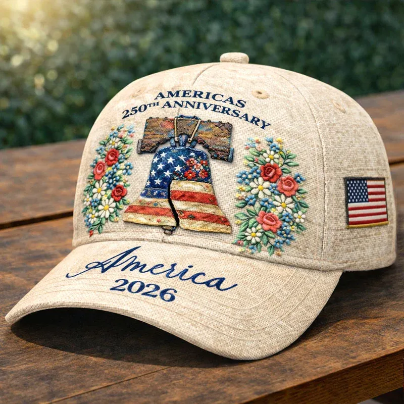 US 250th Anniversary Retro Floral Print Hat