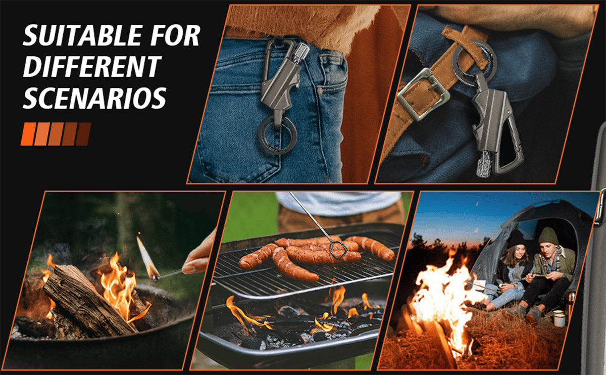 🏆Flash Sale⚡ 50K+ SOLD! Almost Gone-💥Permanent Match Infinity Lighter with Multitool Keychain Bottle Opener