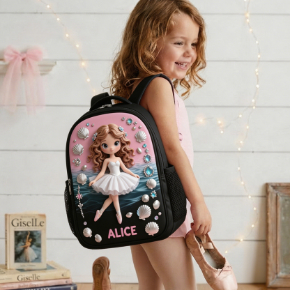 Personalized Princess Glitter Backpack Set