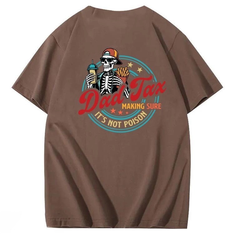 Dad Tax Pattern Print Cotton T-Shirt