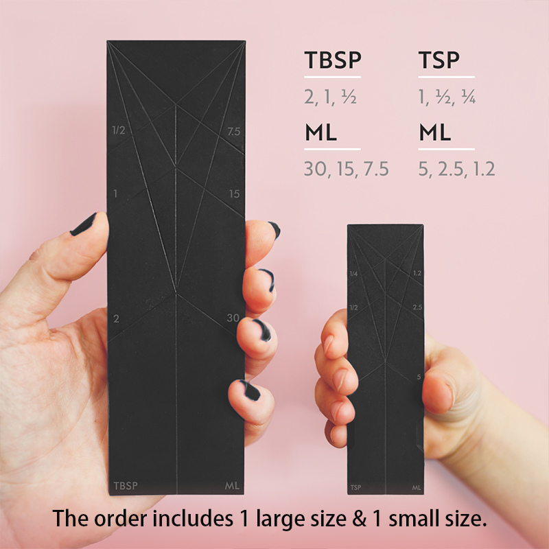 Flat 3-in-1 Folding Measuring Spoons 2 Spoons fold into 6 Sizes Magnetic DuraBend Tech lasts 100k+ folds LeakProof for Wet & Dry Baking Lover Gifts