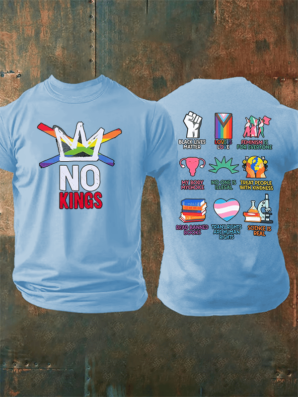 Men's  No Kings Print T-Shirt