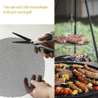 🔥50% OFF TODAY🔥Non-stick BBQ Grill Mesh Mat (Safe and Food-Grade)