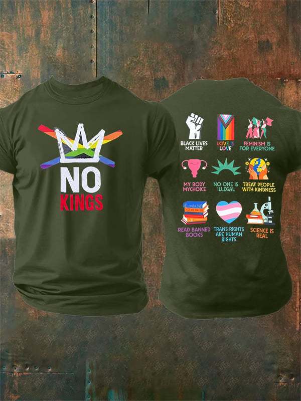 Men's  No Kings Print T-Shirt