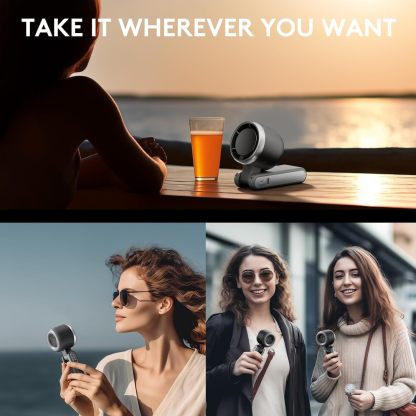 3 IN 1 Portable Handheld Turbo Fan, 5 Gear Wind, 2500mAh