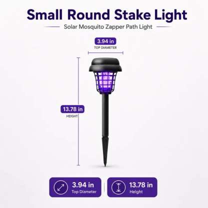 Solar Mosquito Zapper Light – Outdoor Garden Stake Lamp, UV Insect Killer & Solar Pathway Light