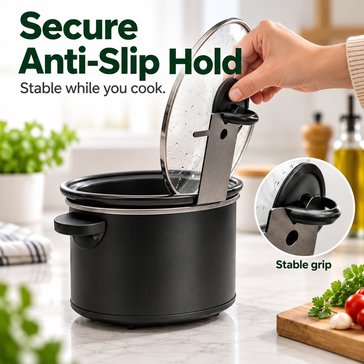 🔥HOT SALE 48% OFF - 🍳Multifunctional Anti-Slip Cooker Lid Stand - Space-Saving Kitchen Counter Organizer