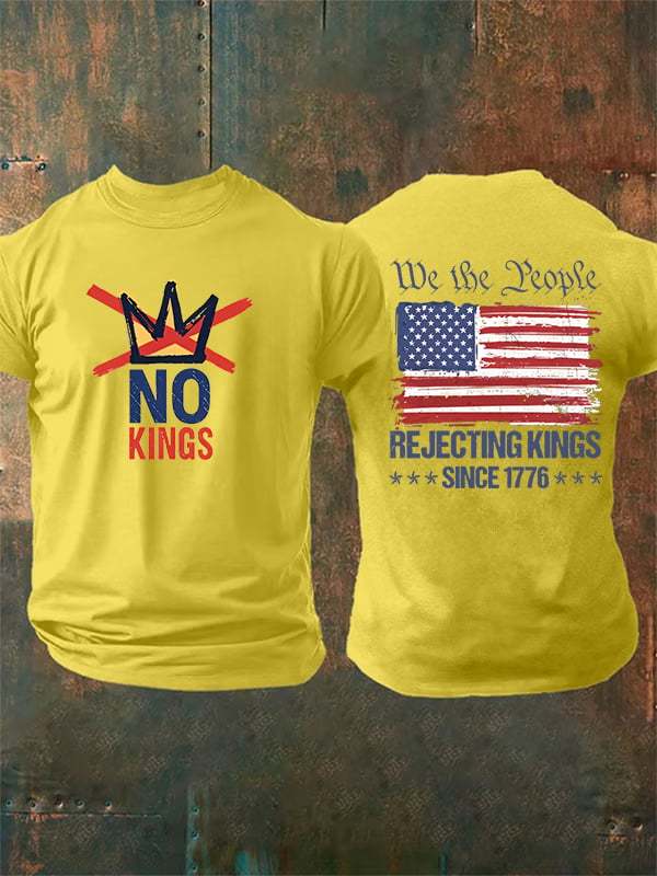 Men's  No Kings, Rejecting Kings Since 1776, We The People T-Shirt