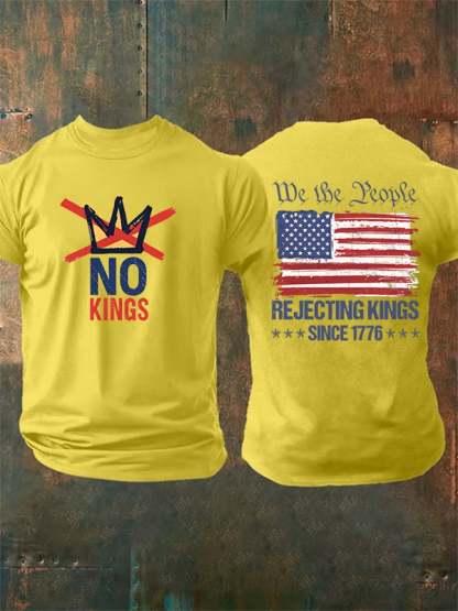 Men's  No Kings, Rejecting Kings Since 1776, We The People T-Shirt