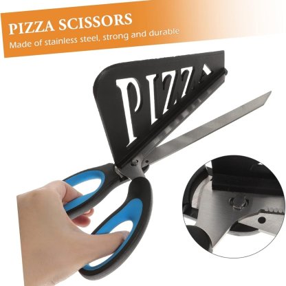 🍕✂️Stainless Steel Pizza Scissor, Non-Stick Pizza with Firm Grip Base, Grade Pizza,Slicer & Pizza Server