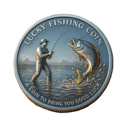 Lucky Fishing Coins | Angler's Charm Collectible, Fisherman Gift Set
