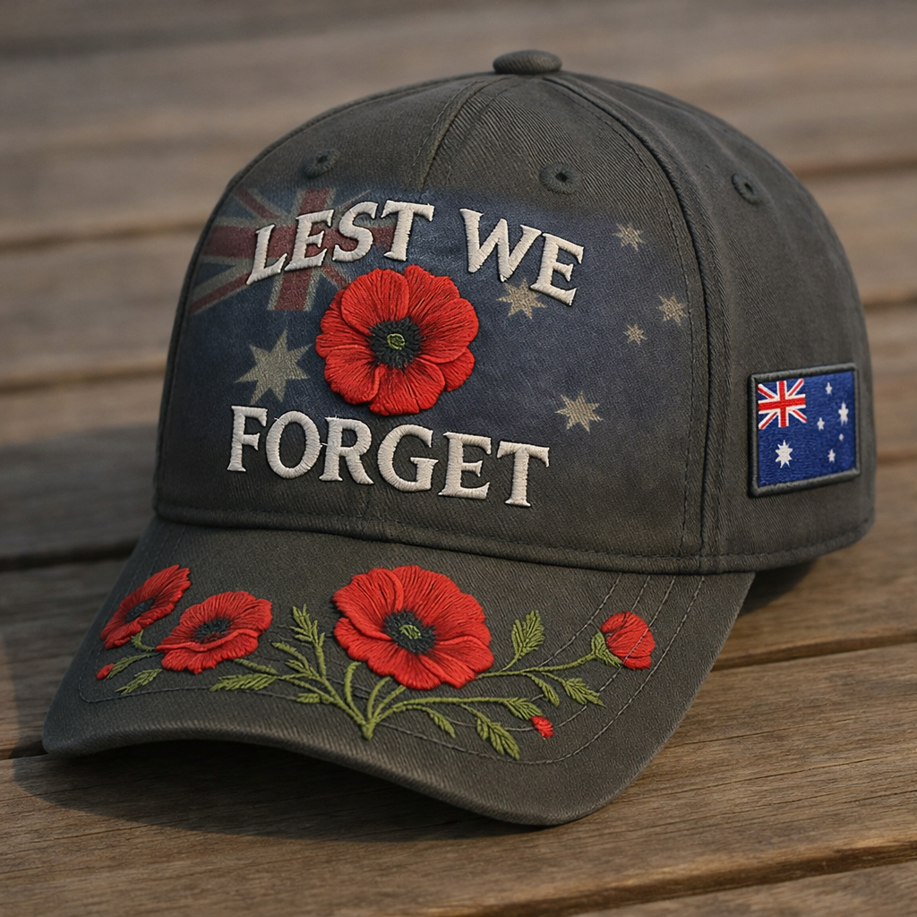 ❤️Best Gift For Father 🌺 Lest We Forget Remembrance Memorial Cap🎁Buy 2 Free Shipping
