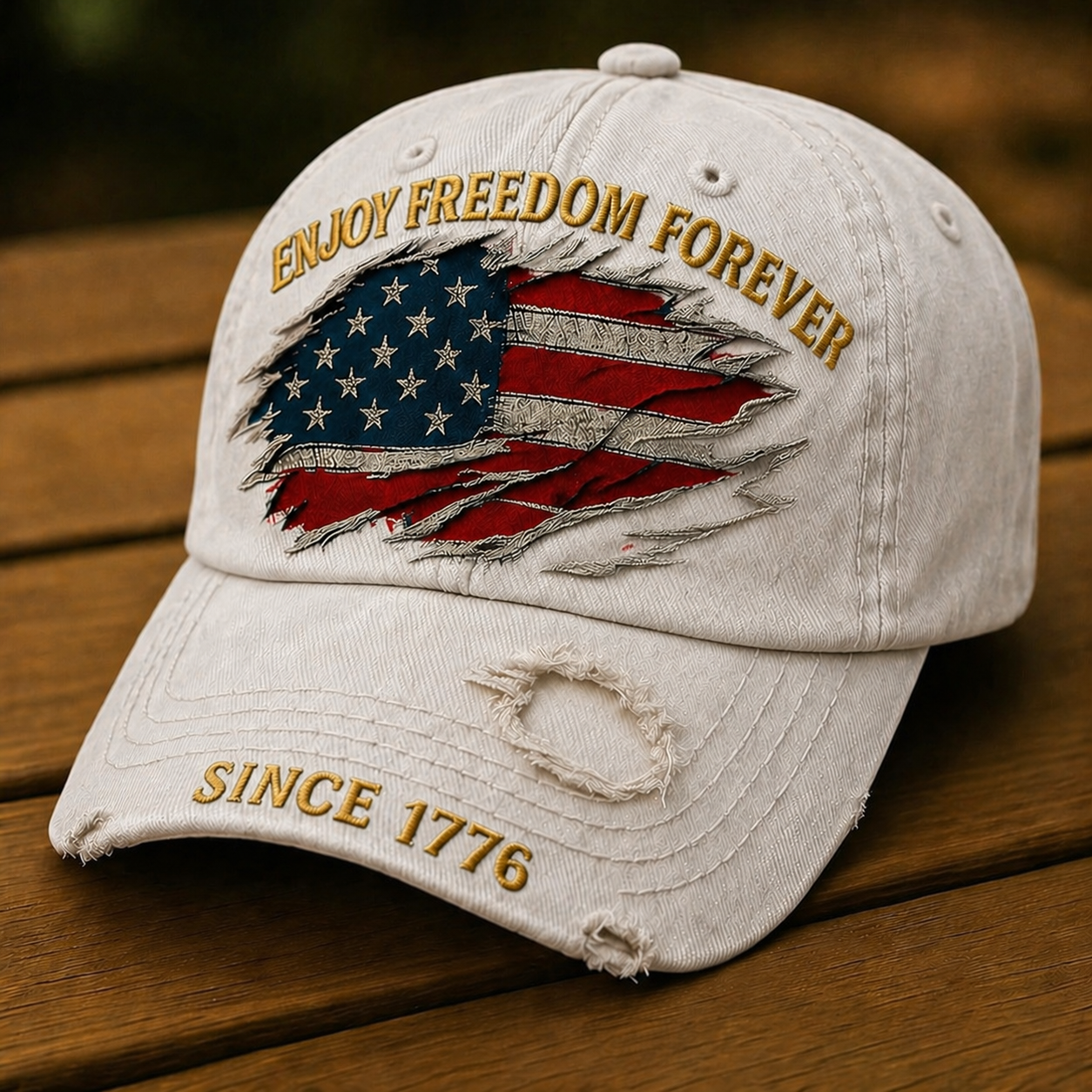 US Vintage 250th Anniversary Printed Casual Hat