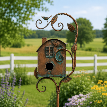 🔥Hot Sale 49% OFF Sola🔥-❤🐦Handmade Iron Birdhouse❤