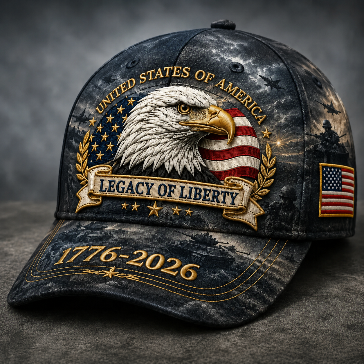 ✨250 Years of Freedom Eagle Cap | Embroidered Patriotic Vintage Baseball Hat – 1776–2026 American Tribute Edition