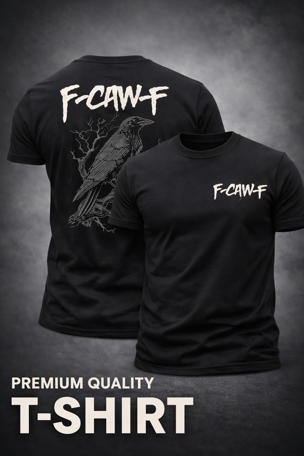 "F-CAW-F" Raven Graphic T-shirt – Bold & Stylish for Men