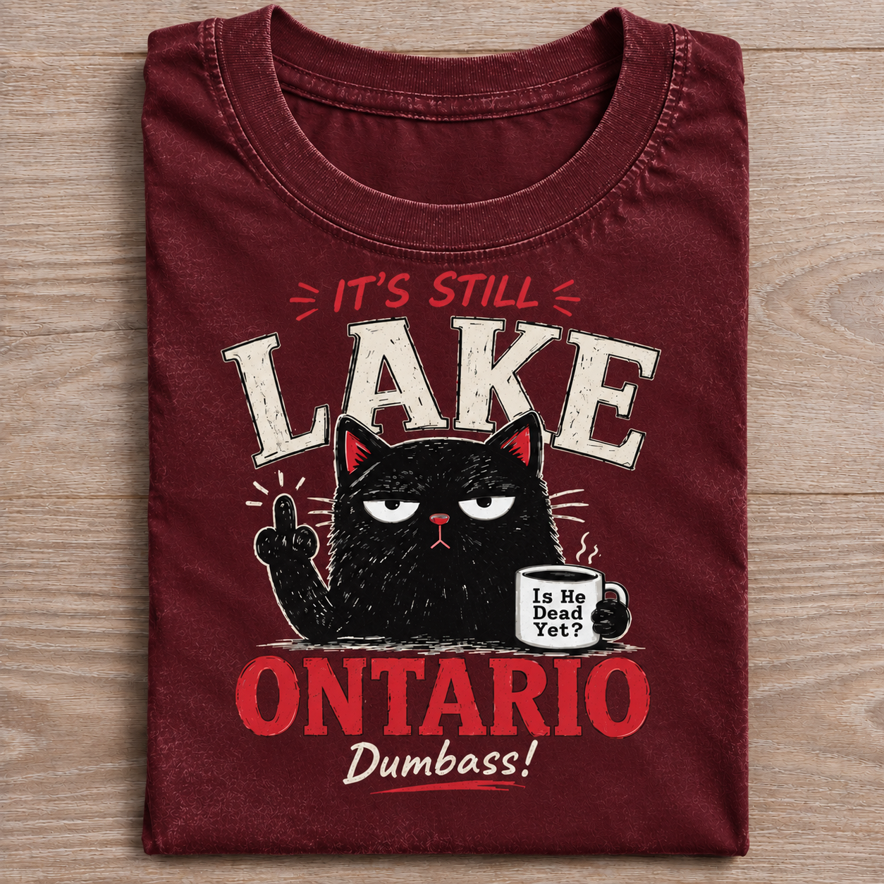 Women‘s’ Retro Lake Ontario Est 1615 FDT Print Top