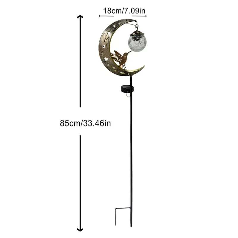 🌙✨Hummingbird Moon Solar Garden Stake Light💋