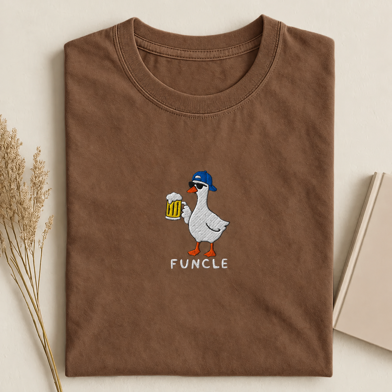 Embroidered Funny Uncle T-shirt