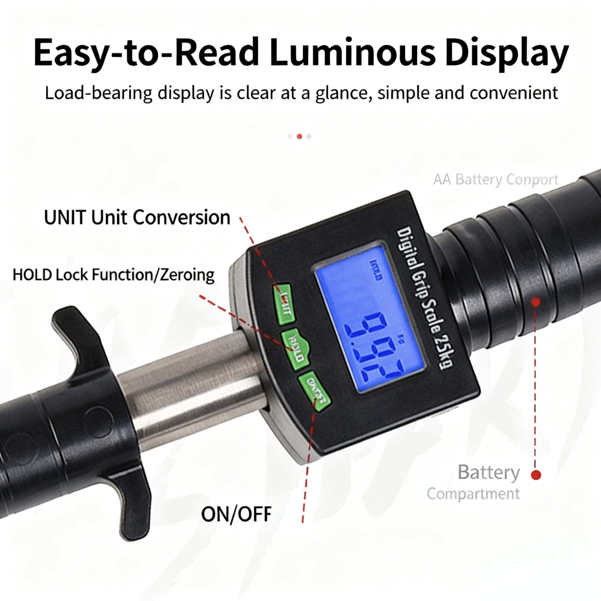  3-in-1 Digital Fish Gripper with Scale & Ruler | Fishing Lip Grip Tool