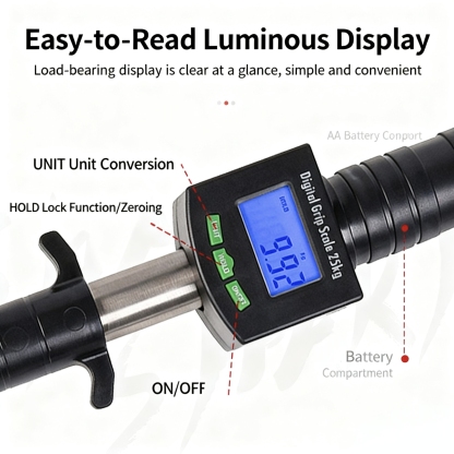  3-in-1 Digital Fish Gripper with Scale & Ruler | Fishing Lip Grip Tool