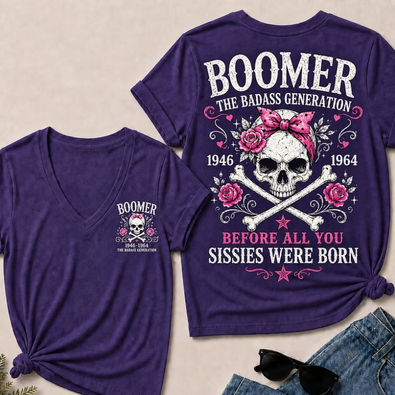 "The Badass Generation – Before All You Sissies Were Born" V-Neck Tee