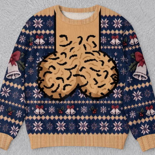 Custom Funny Ugly Sweatshirt - Personalized Christmas Birthday Gifts For Husband, Son, Grandson, Brother, Grandpa, Dad, Yourself - Jingle Balls All The Way Today