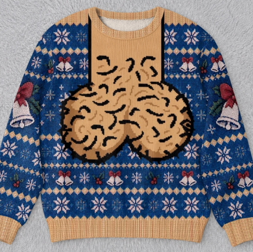 Custom Funny Ugly Sweatshirt - Personalized Christmas Birthday Gifts For Husband, Son, Grandson, Brother, Grandpa, Dad, Yourself - Jingle Balls All The Way Today