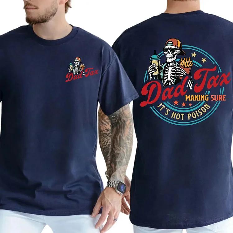 Dad Tax Pattern Print Cotton T-Shirt