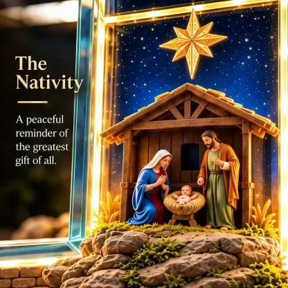 ✨ 49% OFF!✝️The Story of Jesus in 6 Scenes Cross Lamp