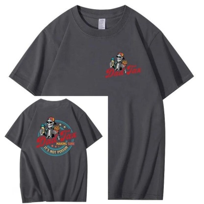 Dad Tax Pattern Print Cotton T-Shirt