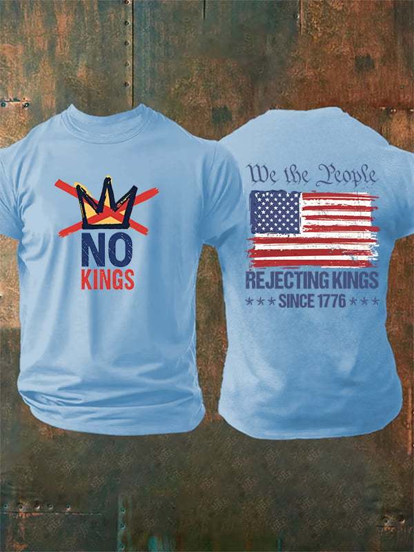 Men's  No Kings, Rejecting Kings Since 1776, We The People T-Shirt