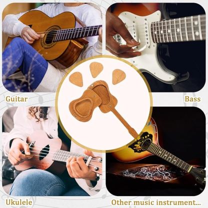🎸100% Handmade Mini Cute Edition Wooden Guitar Plectrum Case