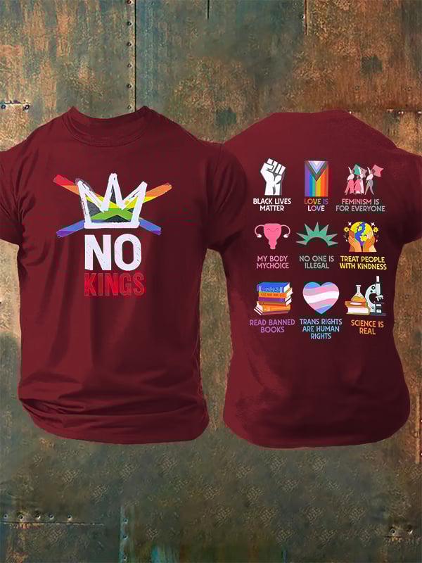 Men's  No Kings Print T-Shirt