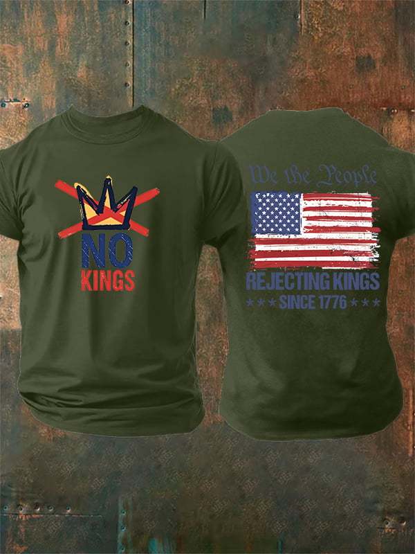 Men's  No Kings, Rejecting Kings Since 1776, We The People T-Shirt