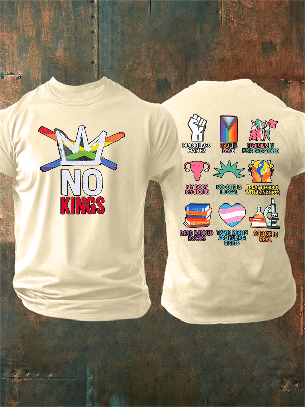 Men's  No Kings Print T-Shirt