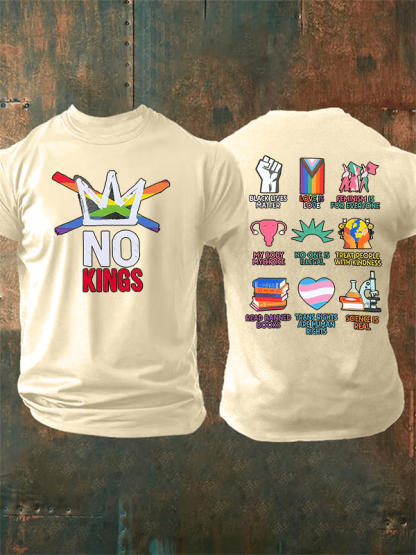 Men's  No Kings Print T-Shirt