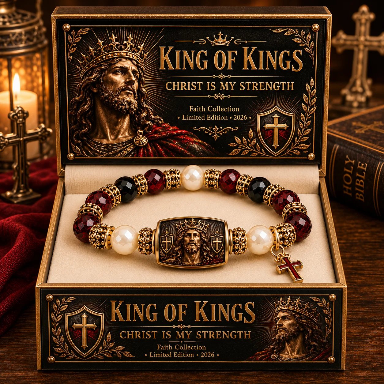 ✝️ Limited Edition Faith Bracelet Collection 2026 | Comfortable Stretch Fit & Matching Devotional Gift Box 👑🕊️✨