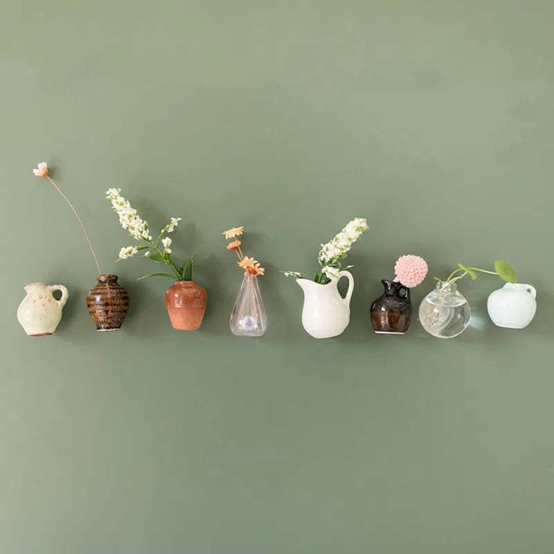 🌸🏺Handmade Mini Ceramic Vase – Refrigerator Magnet | Decorative Flower Vase for Home | 30% Off🌸
