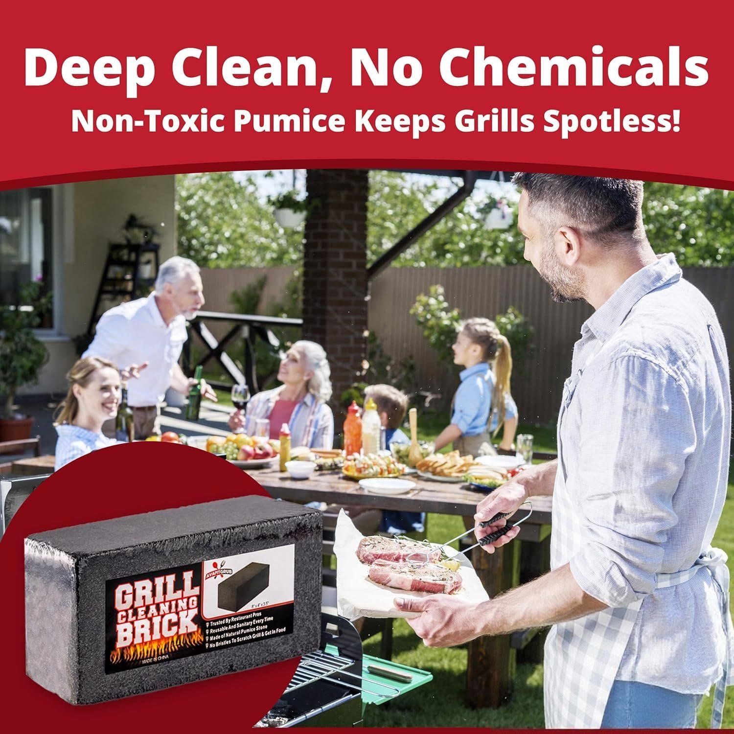 Heavy duty grill cleaning brick