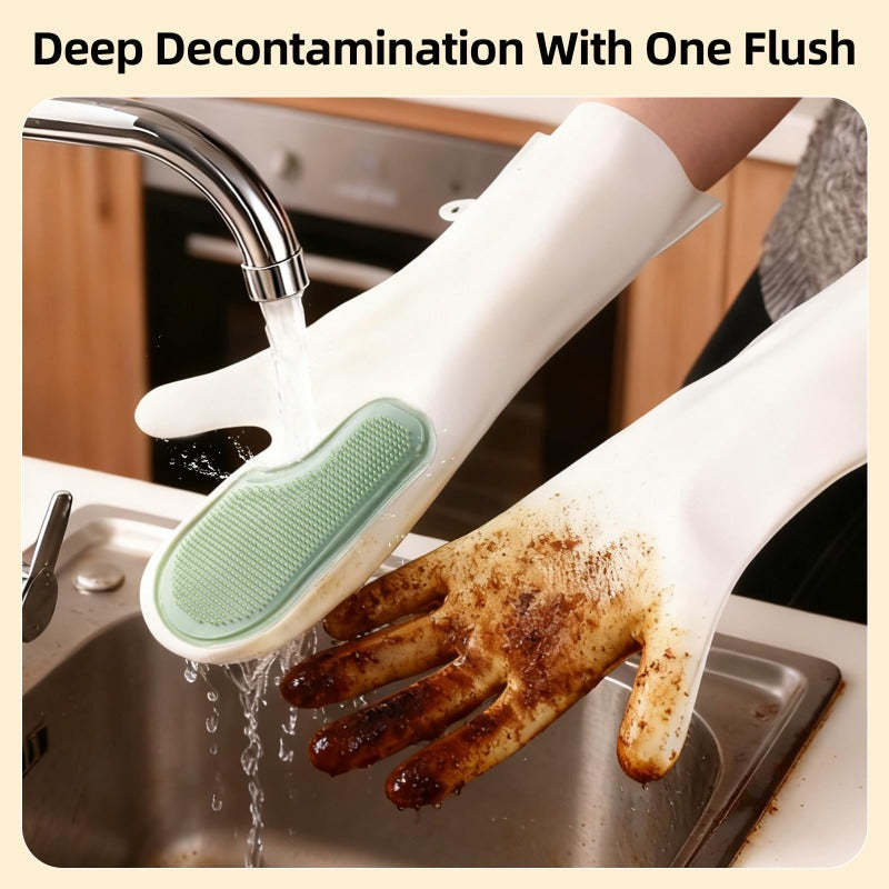 Scrubber Dishwashing Gloves