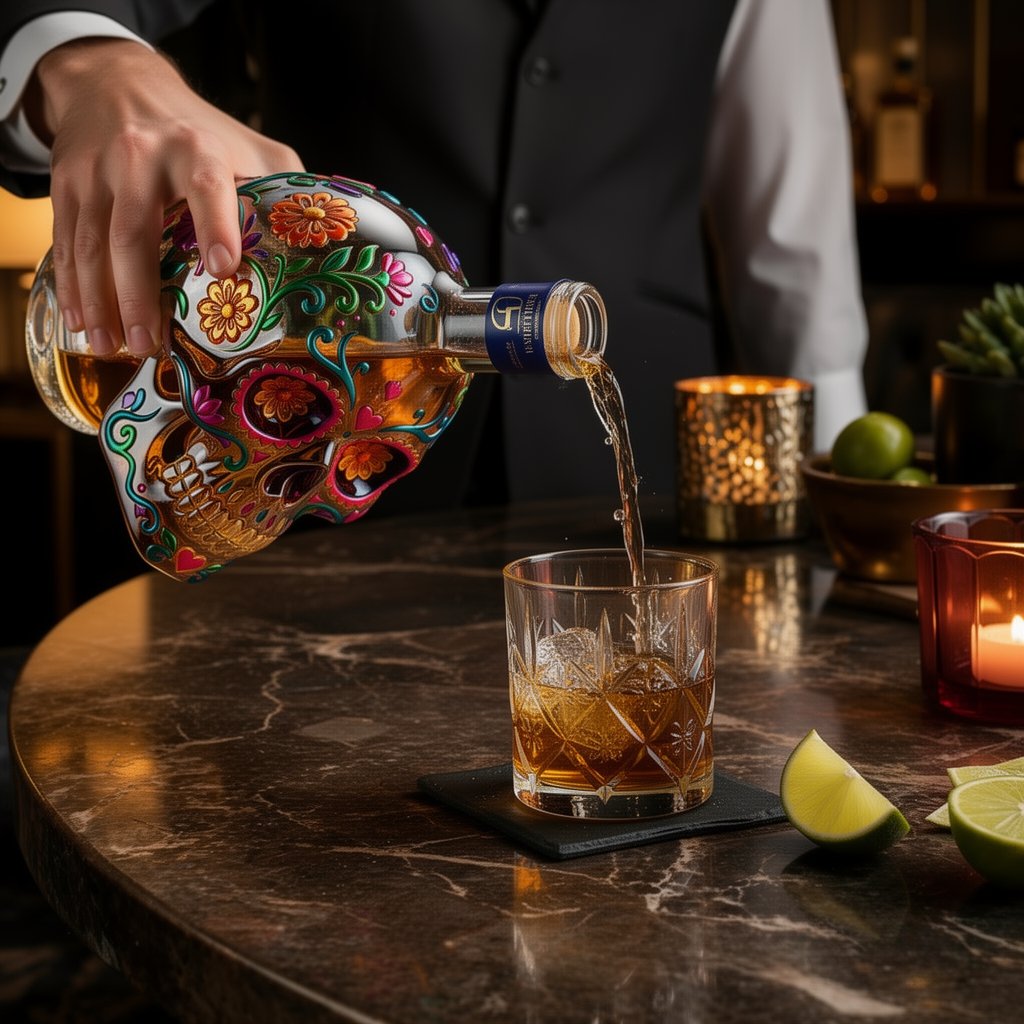 Day of the Dead Skull Bottle