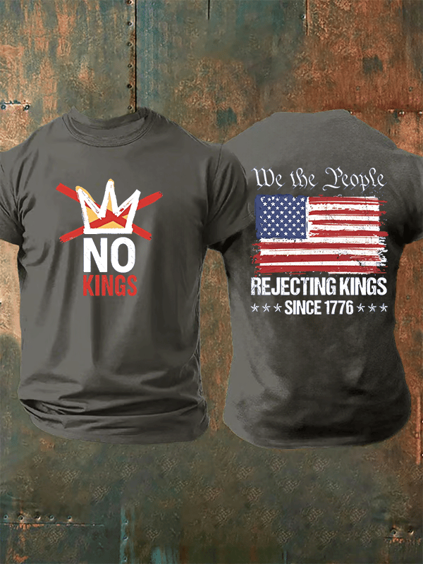 Men's  No Kings, Rejecting Kings Since 1776, We The People T-Shirt