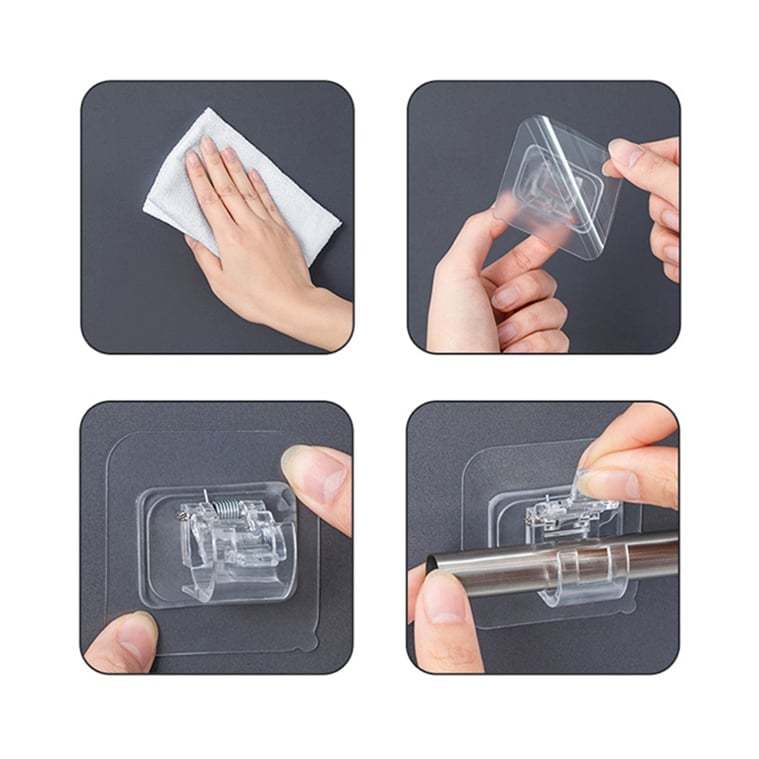 🔥Nail-Free Adjustable Curtain Rod Holders (Set of 2)