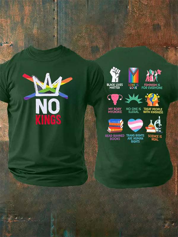 Men's  No Kings Print T-Shirt