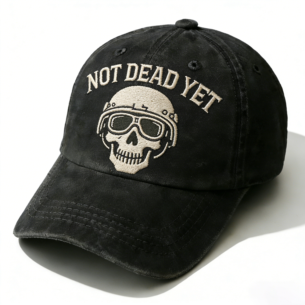 💀 NOT DEAD YET Vintage Skull Cap