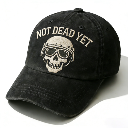 💀 NOT DEAD YET Vintage Skull Cap