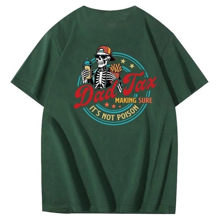 Dad Tax Pattern Print Cotton T-Shirt